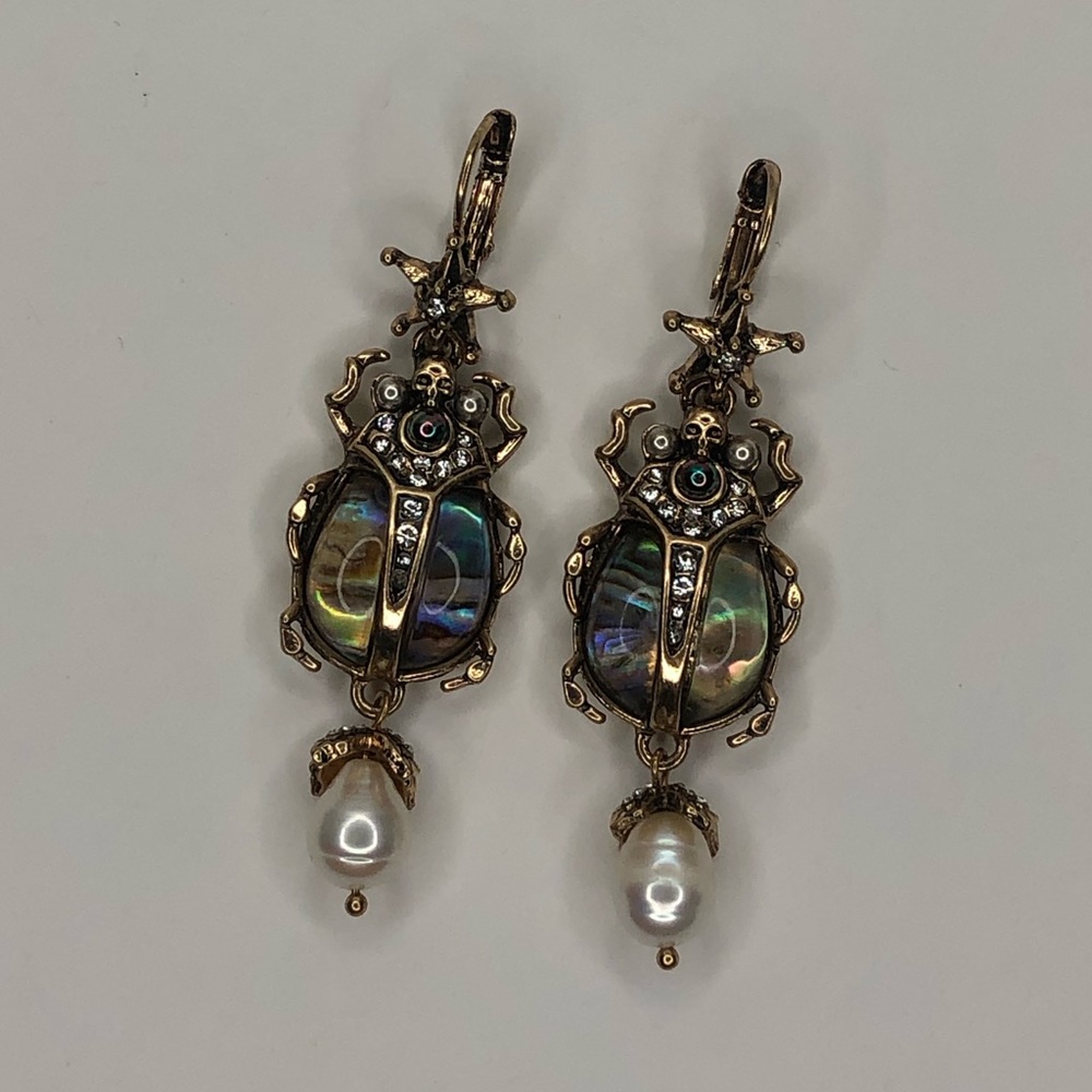 Alexander McQueen scarab beetle earrings LAST ONE - Picture 3 of 6